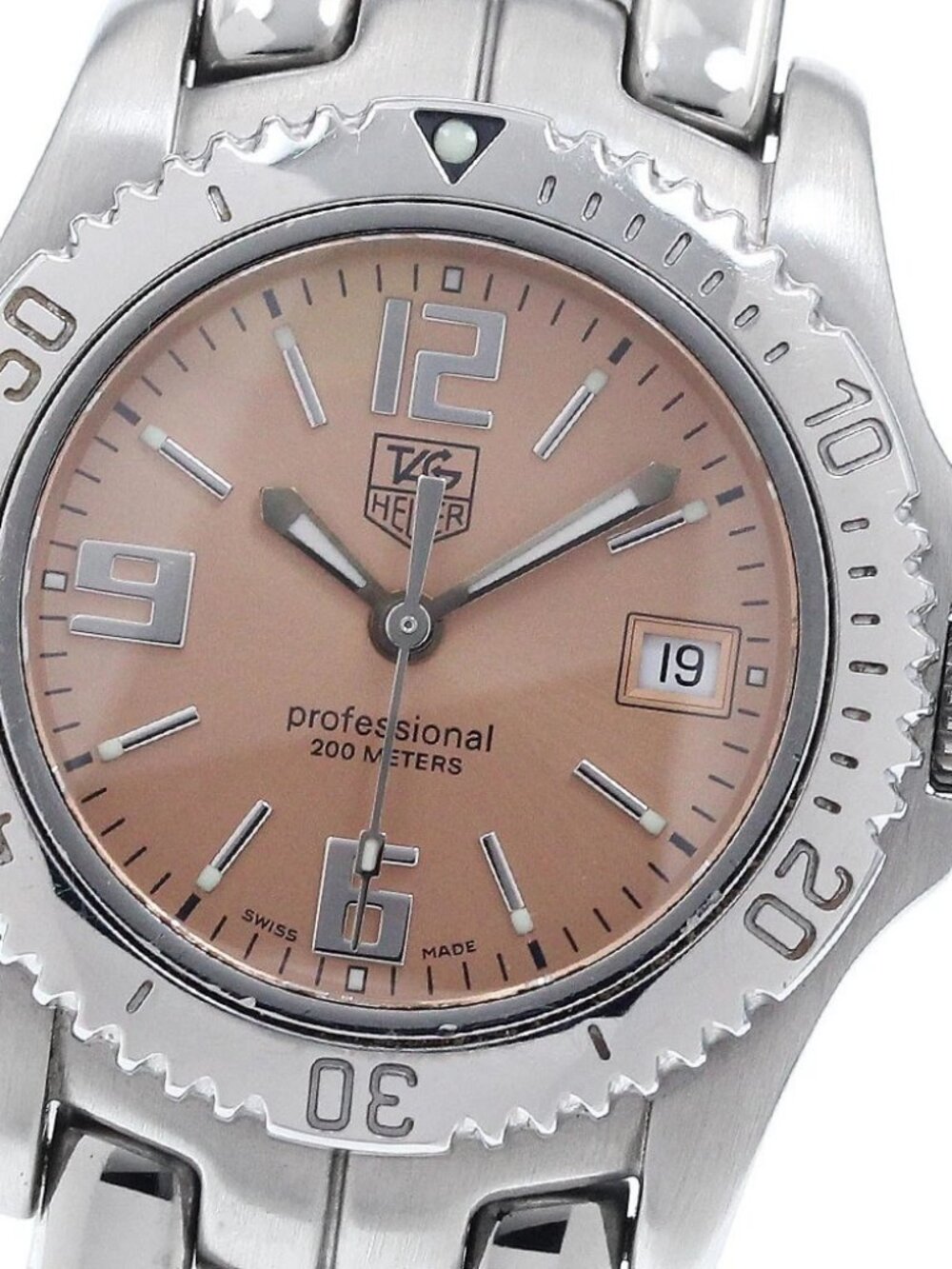 TAG HEUER Link WT1311 Date salmon pink Dial Quartz Ladies Watch